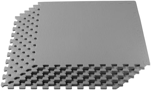 We Sell Mats 3/8" Thick Multipurpose EVA Foam Exercise Floor Mat, Interlocking Tiles, Anti-Fatigue for Home or Gym