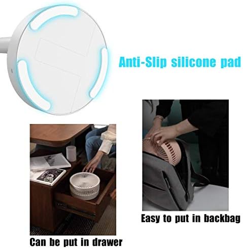 AICase Stand Fan,Folding Portable Telescopic Floor/USB Desk Fan with 7200mAh Rechargeable Battery,4 Speeds Super Quiet Adjustable Height and Head Great for Office Home Outdoor Camping