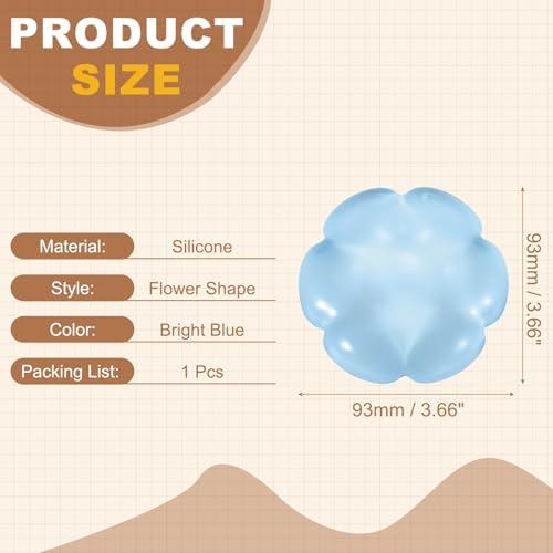 PATIKIL Gel Wrist Rest, Wrist Support for Mouse Flower Shape Ergonomic Mouse Pad Soft Silicone Support Comfortable Cushion for Computer Gaming Office Home, Bright Blue