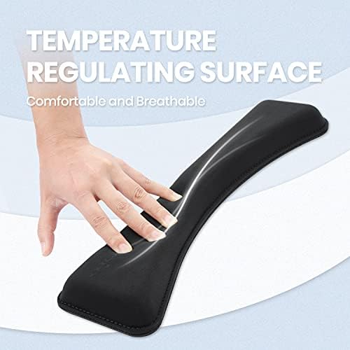 Perixx PERIPRO-511 Wrist Rest for Ergonomic Compact Keyboards - Gel Cushion Support with 15.34x4.21x1.14 inches - Ideal Ergonomic Desktop Solution - Black,11925