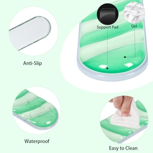 L-SPOUTTO Green Cute Ergonomic Gel Wrist Rest for Mouse and Keyboard