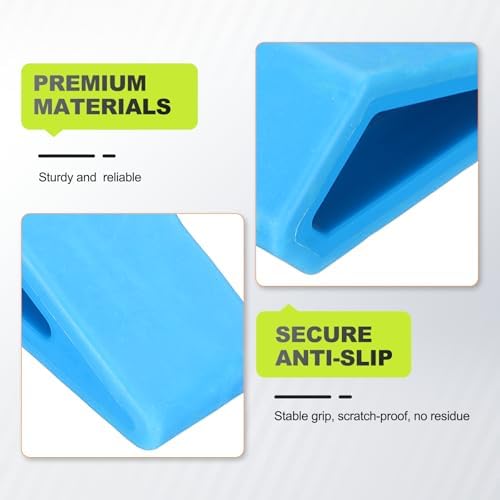 PATIKIL Laptop Wedge, 4-Pack Portable Laptop Stand Computer Notebook Holder Keyboard Stand Lifter Risers Plastic Anti-Slip Ventilated Elevated Feet for Desktop Keyboard Tablet, Blue