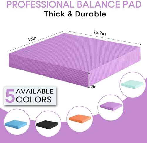 Balance Pad – Stability Trainer for Balance, Stretching, Physical Therapy, Exercise, Mobility, Rehabilitation and Core Training Non-Slip Closed Cell Foam Premium Balance Pad Knee Pad