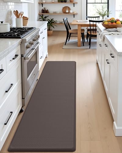 DEXI Anti Fatigue Kitchen Floor Mat Cushioned Standing Runner 70x20, Brown