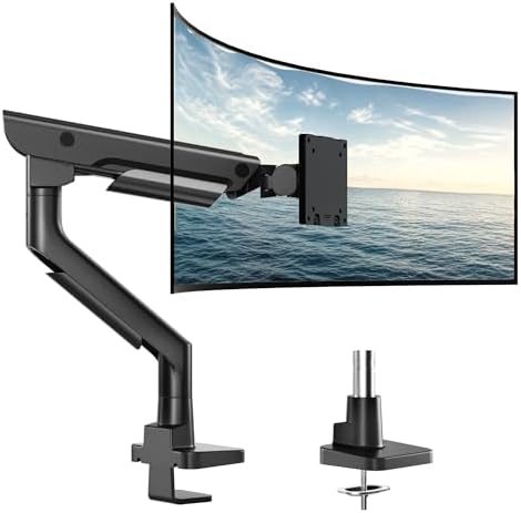 monTEK Heavy-Duty Monitor Arm for 17-57" Ultrawide, 59.4 lbs, Black