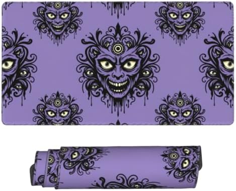 Beauty Haunted Mansion Wallpaper Stretching Room Large Mouse Pad 31.5x12 Gaming Desk Mat XXL Non-Slip Rubber Base Durable Stitched Edges Work Play