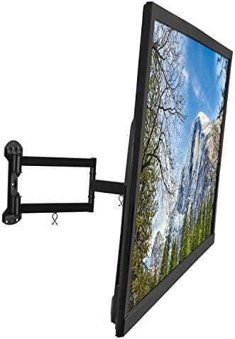 Mount-It! Full Motion Articulating TV Wall Mount for 32-55 Inch TVs – 24" Long Arm Extension, Swivel Tilt & Rotate, Single-Stud Install, Cable Management, VESA 75x75-400x400mm, Holds up to 77 lbs