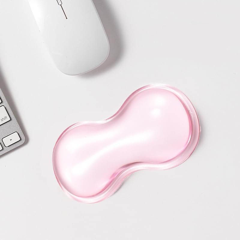 Clear Gel Wrist Rest for Keyboard, Keyboard Wrist Rest for Typing Pain Relief, Ergonomic Keyboard Arm Rest, Suitable for Office, Gaming, Computer, Laptop - Pink