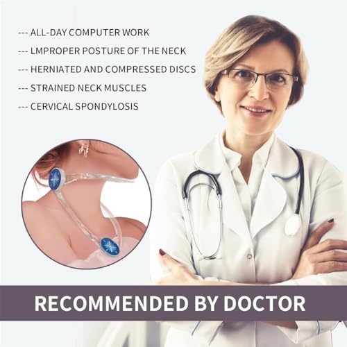 Neck Brace, Neck Collar wtih 360° Adjustable Soft Chin Support, Cervical Collar for Forward Head Posture Correction and Cervical Spine Support, Neck Brace for Neck Pain and Support (‌Transparent‌)