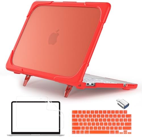 Batianda Heavy Duty Case for MacBook Neo 13 Inch 2026, Red