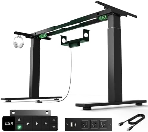 SIAGO Dual Motor Standing Desk Frame for Tops up to 75" - 280 lbs Capacity