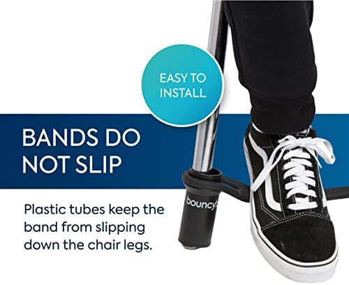 Bouncyband Original Bouncy Bands for Chairs, Black, Pack of 10 –Chair Bands