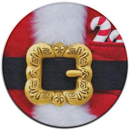 Men's Large Home Decor Mat, Soft Round Yoga Carpet, Non Slip Machine Washable Home Office Circle Rug Christmas Santa Claus Costume