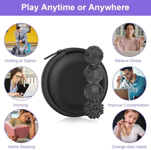 BUSOHA Silicone Magnetic Fidget Balls - 4 Pack Fidget Toys for Adult