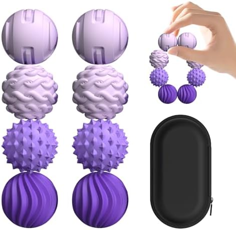 Textured Sensory Stress Relief Balls, Desk Toy for Office & Home - Violet