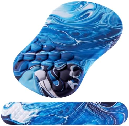 Ergonomic Mouse Pad & Keyboard Wrist Rest Set, Memory Foam