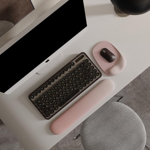 ErgoEase Ergonomic Mouse Pad with Gel Wrist Support - Premium Lycra Fabric, Non-Slip, Ideal for Laptop & Desktop, Office & Gaming，Desk Accessories (06Amethyst Shade)