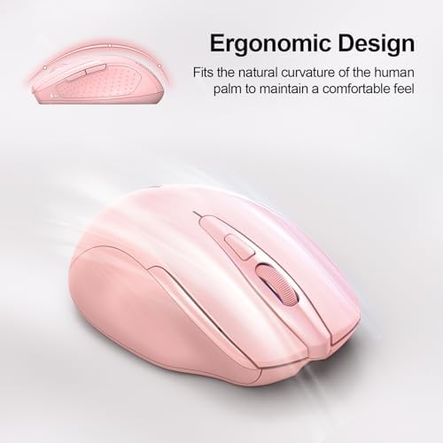 TECKNET Wireless Mouse Rechargeable, 2.4G Computer Mice with USB-A Receiver