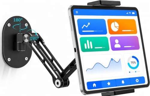 iPad Wall Mount Holder, Heavy Duty Aluminum Tablet Wall Mount, Full Motion