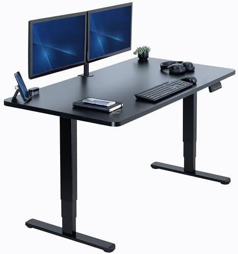 VIVO Black 55 x 28 in Standing Desk, DESK-KIT-2B55B