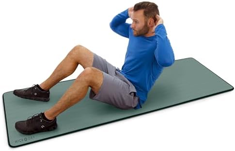 MICRODRY Multi-Purpose Fitness Mat, Cushioned & Non-Slip Foam for Yoga, Pilates, HIIT, Skid-Resistant and Tear-Resistant, 24"x72" with Carry Strap