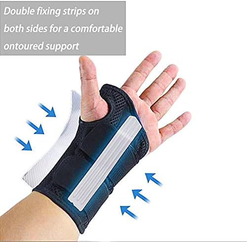 NuCamper Wrist Brace for Carpal Tunnel Night Wrist Support Left Hand Black