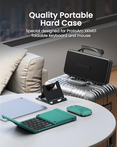 ProtoArc XKM01 Full-Size Foldable Keyboard Mouse Combo for Travel - Green