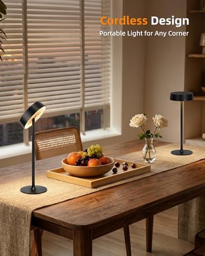 EZVALO Cordless Lamp, Rechargeable Table Lamp, Battery Operated