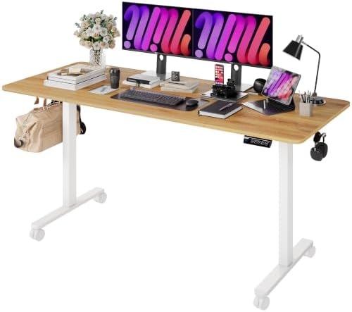 Monomi 59" Electric Standing Desk,Adjustable Height Sit Stand Desk,Natural