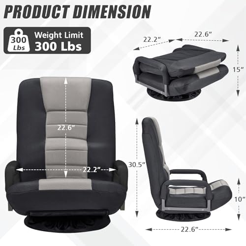 Swivel Gaming Chair 2PACK Video Game Chairs w/6 Adjustable Postion