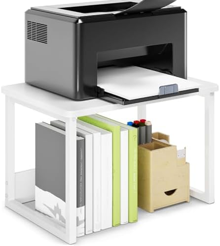 MARTY Printer Stand for Desk, Desktop Shelf Printer Riser for Home Office