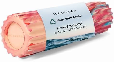 Oceanfoam Ripple Small Foam Roller for Physical Therapy (Cotton Candy)