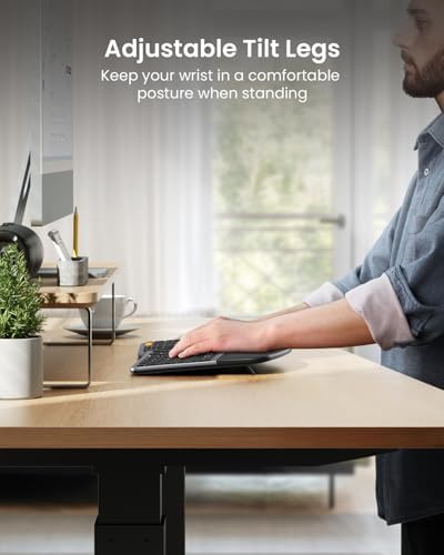 ProtoArc EKM01 Plus Wireless Ergonomic Keyboard Mouse Combo - Gray Black