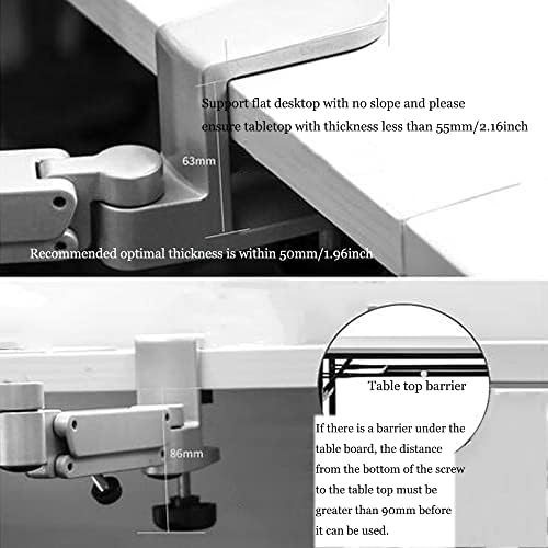 Ergonomic Arm Support for Desk Office Rotating Mouse Arm Rest Mouse Pad Clamp-On Mouse Shelf Desk Hand Rest for Computer Table Arm Support Mouse Pad Tray