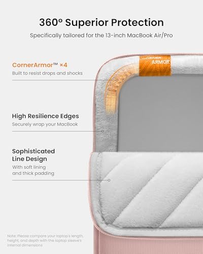 tomtoc 360° Protective Laptop Sleeve for 13-inch MacBook Air M5/A3449 2026