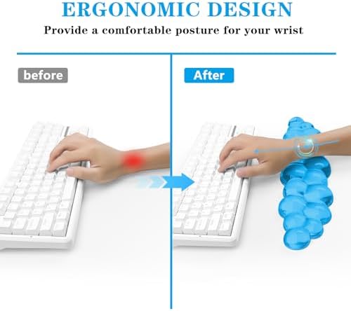 Gel Cloud Keyboard Wrist Rest, Cute Wrist Support and Arm Support Keyboard Rest for Keyboard Typing Pain Relief，Suitable for Office/Computer/Laptop/Gaming（Keyboard Wrist Rest Blue）