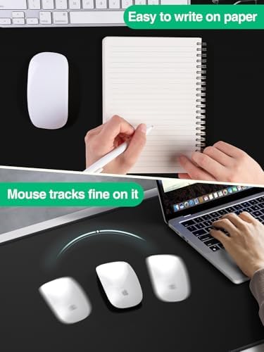 Mouse Pad with Magnetic Wireless Charging, Large Desk Mat, Non-Slip Mouse Mat, Keyboard Pad for Gaming, Desk, Office, PC