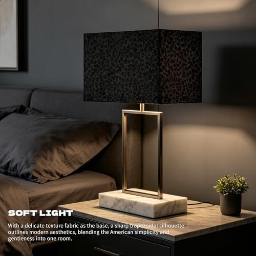 GO&SO Rectangle Lamp Shades Set of 2,Medium Leopard Shade,14"Lx8"W x9"H