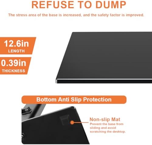 KKTONER Single Computer Monitor Stand Free Standing Desk Vesa Mount for 13 inch to 32 inch Screen Height Adjustable Monitor Mount Swivel Vesa 75*75mm/100*100mm Hold up 77Lbs