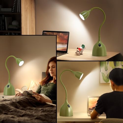 EJIAXIN Desk Lamp for College Dorm Room - LED Reading Light, Green