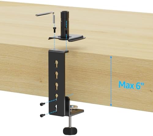 MOUNTUP MU0004 MU0005 Desk C-Clamp Extension for Max 6 in Thick Desk Base