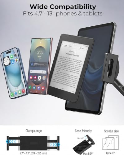 iPad Wall Mount Holder, Heavy Duty Aluminum Tablet Wall Mount, Full Motion