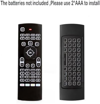 MX3 Pro Mini Keyboard Backlight Fly Remote Mouse,Android TV Remote Control,IR Learning Mini Wireless Keyboard for Android TV Box.HTPC.IPTV,Networked Set-top Box,Mini PC(Battery not Included)