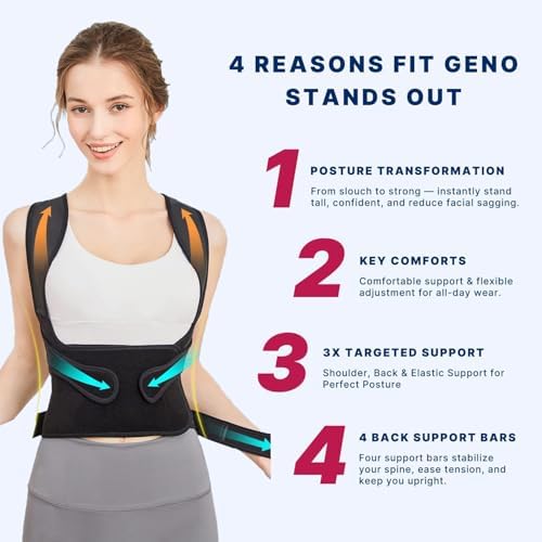 Back Brace Posture Corrector for Women and Men, Shoulder Straightener, Adjustable Full Back Support, Relief for Neck/Shoulder/Back Pain, Scoliosis & Hunchback Correction, Breathable Mesh Design (Black, Large/X-Large (Waist 40"-48"))