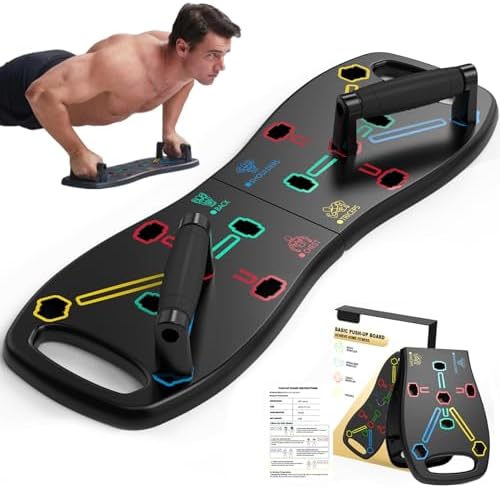 HOTWAVE Push Up Board, Portable Pushup Board for Men, Foldable Push Up Bar