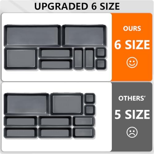 [UPGRADED 100 PCS IN 6 SIZES] Toolbox Organizer, Desk Drawer Organizer Bins, Tool Box Drawer Organizer Tray, Non- Slip Toolbox Organization for Rolling Tool Chest Workbench Garage