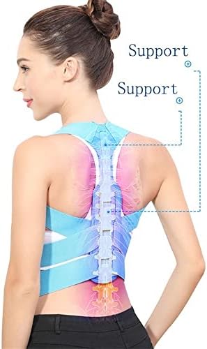 Adjustable Upper Back Posture Corrector for Women Invisible Back Brace Shoulder Neck Clavicle Spine Brace Back Lumbar Support Belt Corset Hunchback Correction(Gray,Medium)