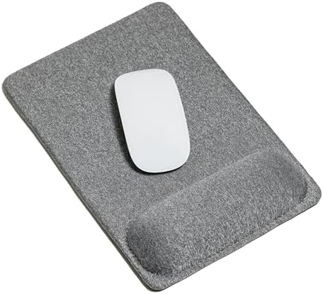 SenseAGE Large Ergonomic Mouse Pad with Wrist Rest Support, Enhanced Comfort & Space, Non-Slip Mouse Mat for Desk, Laptop & Computer, 10.6 x 7.3 inch (Grey)