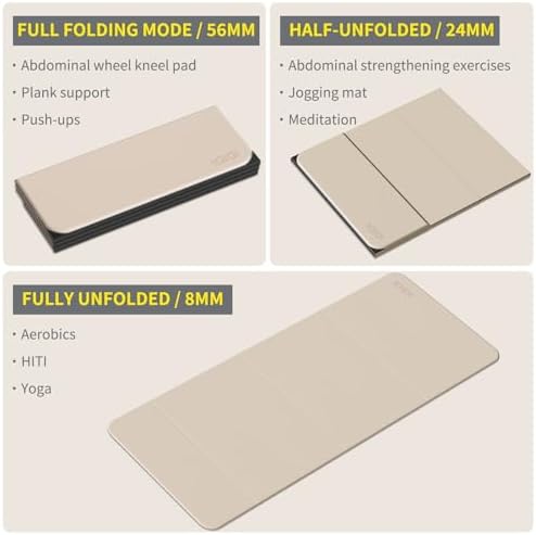 Foldable Yoga Mat Extra Large 74"×31.5"