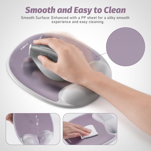 Memory Foam Mouse Pad with Wrist Rest for Vertical Mouse